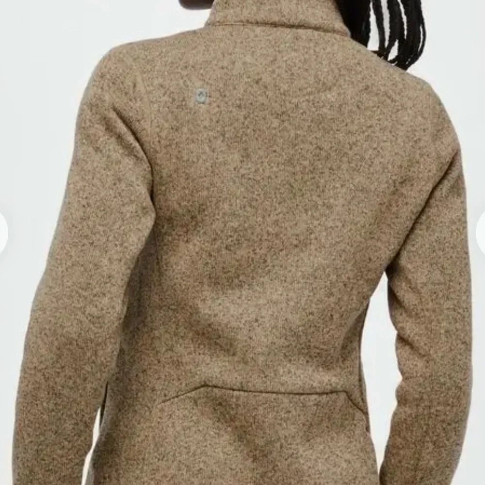 FIGS On Shift Sweater Knit Jacket Size XL Heather Light Oak 🤎🤍🤎 - Picture 14 of 15